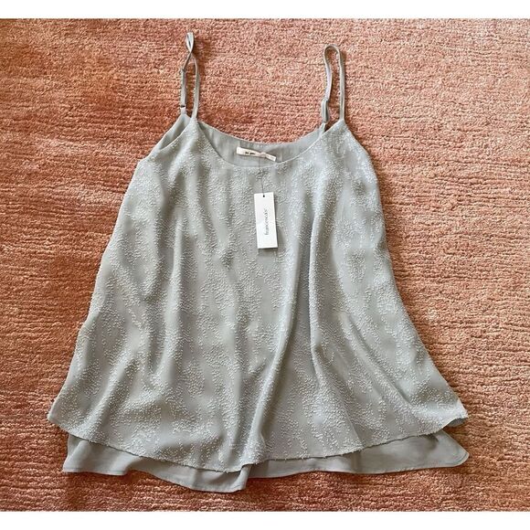 NWT Francesca’s Collection MI AMI Textured Women’s Tank Top Green XL - Picture 1 of 8